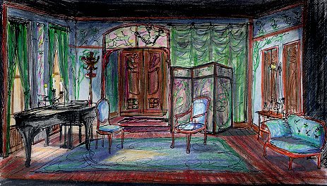 The Guardsman Act I - Set Sketch